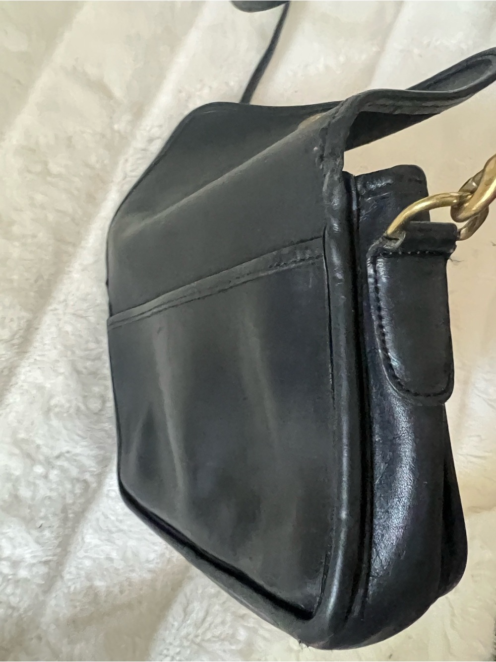 Coach Black Leather "Penny Pocket Purse" Crossbody Authentic vintage style 9755 - Picture 8 of 15
